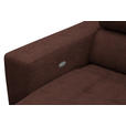 ECKSOFA in Chenille Rotbraun  - Chromfarben/Rotbraun, Design, Textil (301/207cm) - Xora