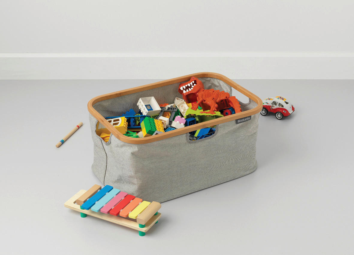 KÔŠ NA BIELIZEŇ - sivá, Design, textil (36/54/26,5cm) - Brabantia