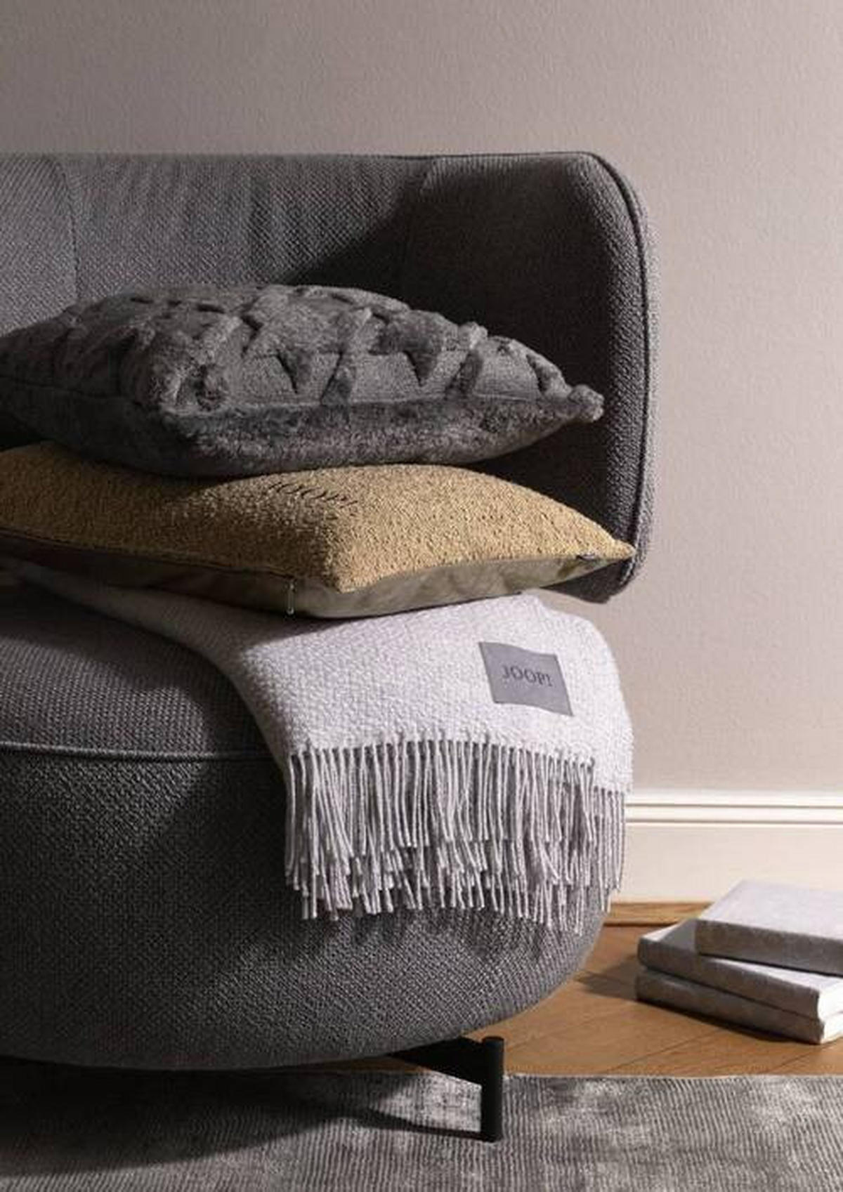 KISSENHÜLLE J! TOUCH 40/40 cm  - Sandfarben, Design, Textil (40/40cm) - Joop!
