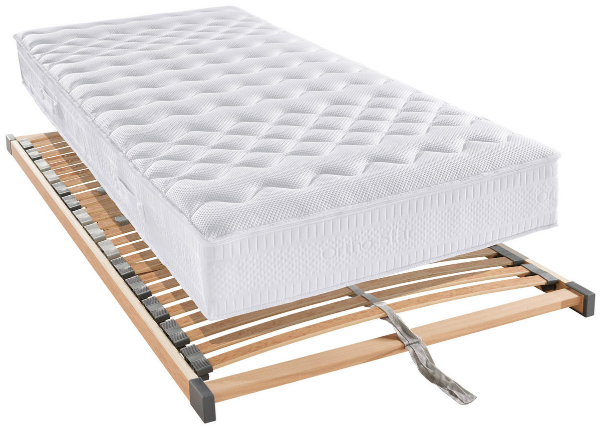 MATRATZENSET 90/200 cm  - Birkefarben, Basics, Holz (90/200cm) - Novel