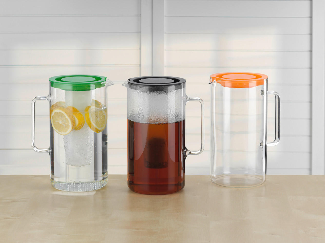 SKLENĚNÝ DŽBÁN  2,5 l  - černá/průhledné, Basics, plast/sklo (2,5cm) - Bohemia