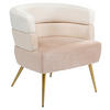COCKTAILSESSEL Samt Creme, Beige    - Beige/Goldfarben, Trend, Textil/Metall (65/74/64cm) - Kare-Design