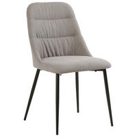 STUHL  Stoffauswahl Leinenoptik  Braun, Schwarz  - Schwarz/Braun, Design, Textil/Metall (46,5/86,5/58cm) - Ti'me