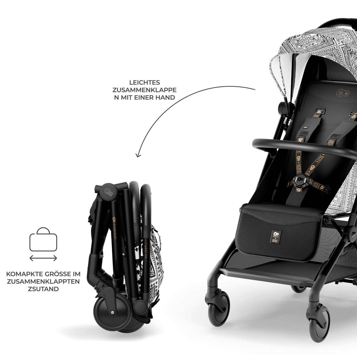 KINDERWAGEN Pilot 2 Bizuu  - Basics (67/42/101cm) - Kinderkraft
