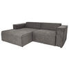 ECKSOFA Grau Struktur  - Schwarz/Grau, Design, Kunststoff/Textil (161/234cm) - P & B