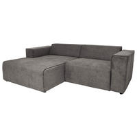 ECKSOFA Grau Struktur  - Schwarz/Grau, Design, Kunststoff/Textil (161/234cm) - P & B
