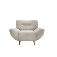 SESSEL Chenille Beige    - Wildeiche/Beige, MODERN, Holz/Textil (111/81/90cm) - P & B