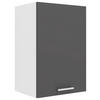 KÜCHENOBERSCHRANK 40/60/31 cm  in Weiß, Anthrazit  - Anthrazit/Alufarben, KONVENTIONELL, Holzwerkstoff/Metall (40/60/31cm) - MID.YOU