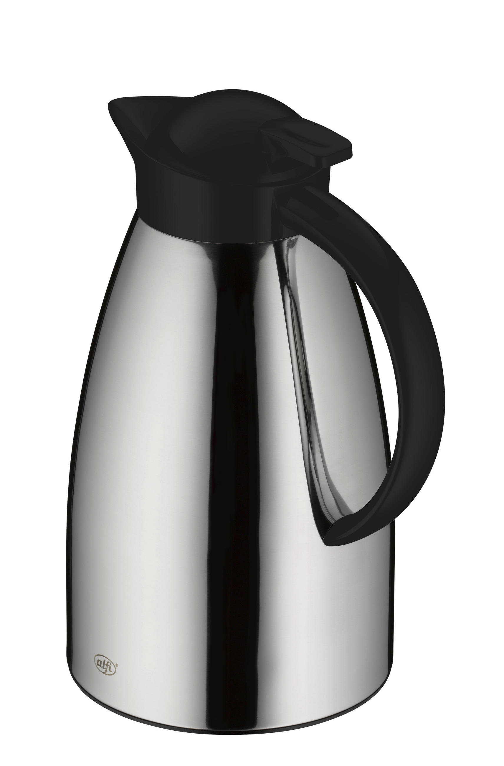ISOLIERKANNE SIGNO 1 L - Edelstahlfarben/Schwarz, Basics, Kunststoff/Metall (1,0l) - Alfi