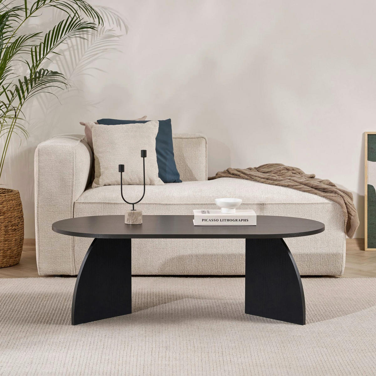 COUCHTISCH Schwarz  - Schwarz, MODERN, Holzwerkstoff (120/40/60cm) - MID.YOU