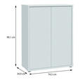 SCHUHSCHRANK Alice Springs  in 75/100/35 cm  - Hellgrau/Grau, MODERN, Holzwerkstoff/Kunststoff (75/100/35cm) - Xora