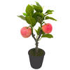 KUNSTPFLANZE Apfel 30 cm  - Hellrot/Schwarz, Basics, Kunststoff/Textil (30cm) - Ambia Home