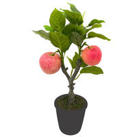 KUNSTPFLANZE Apfel 30 cm  - Hellrot/Schwarz, Basics, Kunststoff/Textil (30cm) - Ambia Home