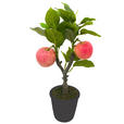 KUNSTPFLANZE Apfel 30 cm  - Hellrot/Schwarz, Basics, Kunststoff/Textil (30cm) - Ambia Home