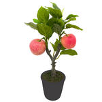 KUNSTPFLANZE Apfel 30 cm  - Hellrot/Schwarz, Basics, Kunststoff/Textil (30cm) - Ambia Home
