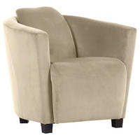 COCKTAILSESSEL in Mikrofaser Beige  - Beige/Braun, Design, Holz/Textil (72/72/85cm)