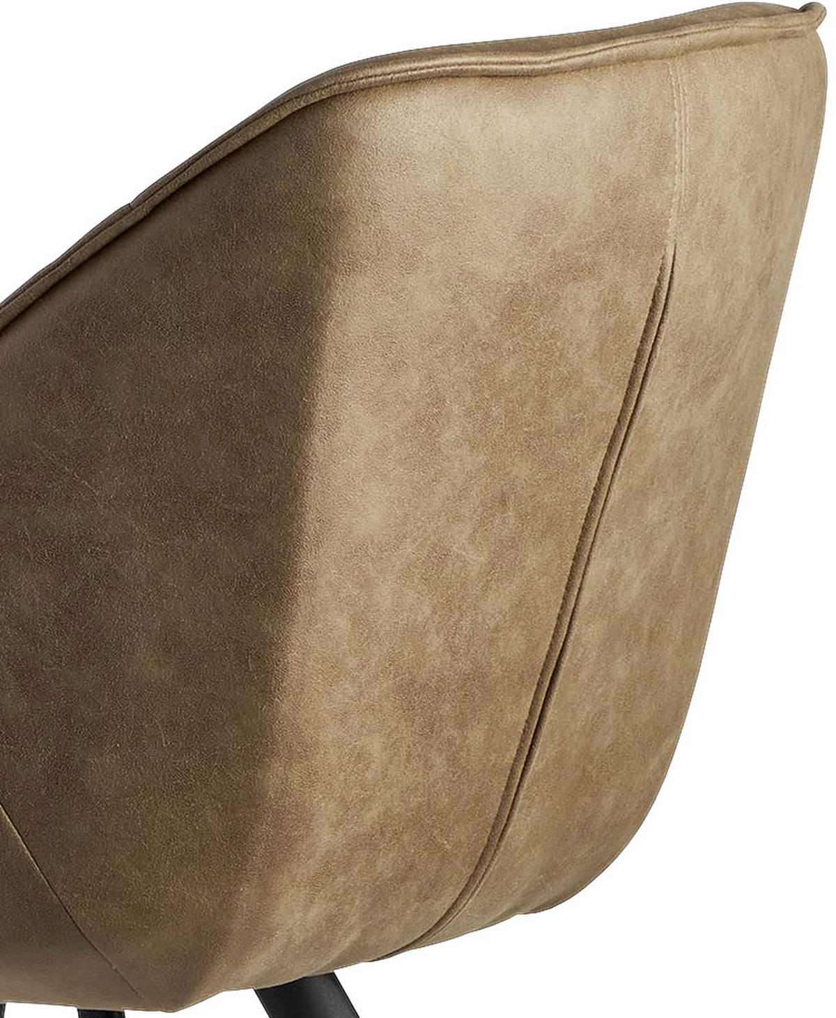 ŽIDLE S PODRUČKAMI, vzhled kůže, béžová - černá/béžová, Moderní, kov/textil (60/85/64cm) - MID.YOU