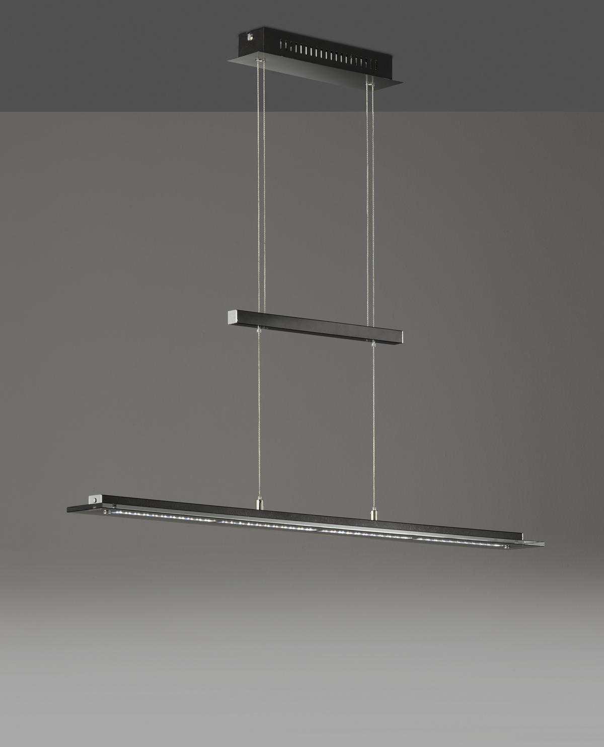 LED SVJETILJKA VISEĆA    88/9/80-150 cm    Tenso  - boje kroma/crna, Trend, staklo/metal (88/9/80-150cm)