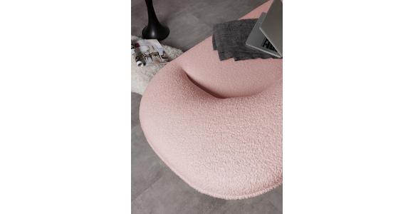 2-SITZER-SOFA in Flachgewebe Rosa  - Schwarz/Rosa, KONVENTIONELL, Kunststoff/Textil (223/79/94cm) - Carryhome