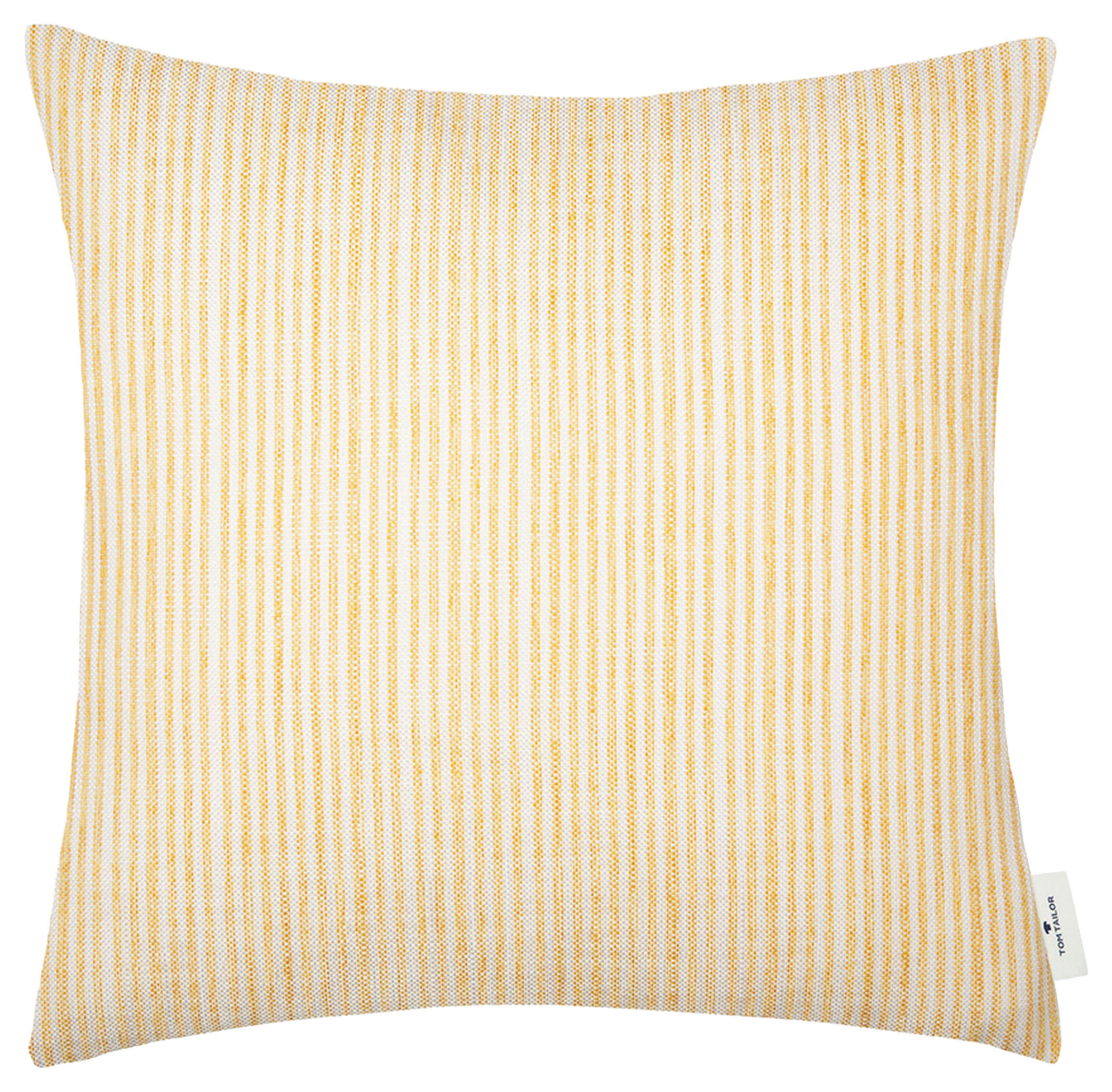 KUDDFODRAL Fresh 50/50 cm  - ljusgrå/gul, Klassisk, textil (50/50cm) - Tom Tailor