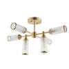 DECKENLEUCHTE    65.5/34.5/59.5 cm  - Klar/Messingfarben, KONVENTIONELL, Glas (65.5/34.5/59.5cm) - ENDON