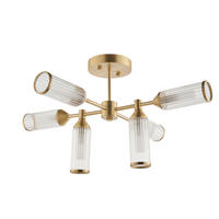 DECKENLEUCHTE    65.5/34.5/59.5 cm  - Klar/Messingfarben, KONVENTIONELL, Glas (65.5/34.5/59.5cm) - ENDON
