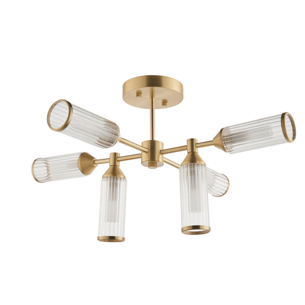 DECKENLEUCHTE    65.5/34.5/59.5 cm  - Klar/Messingfarben, KONVENTIONELL, Glas (65.5/34.5/59.5cm) - ENDON