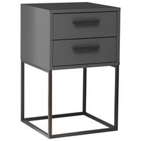 NACHTKÄSTCHEN 40/65/38,5 cm  in Graphitfarben, Schwarz  - Schwarz/Graphitfarben, MODERN, Holzwerkstoff/Kunststoff (40/65/38,5cm) - Livetastic