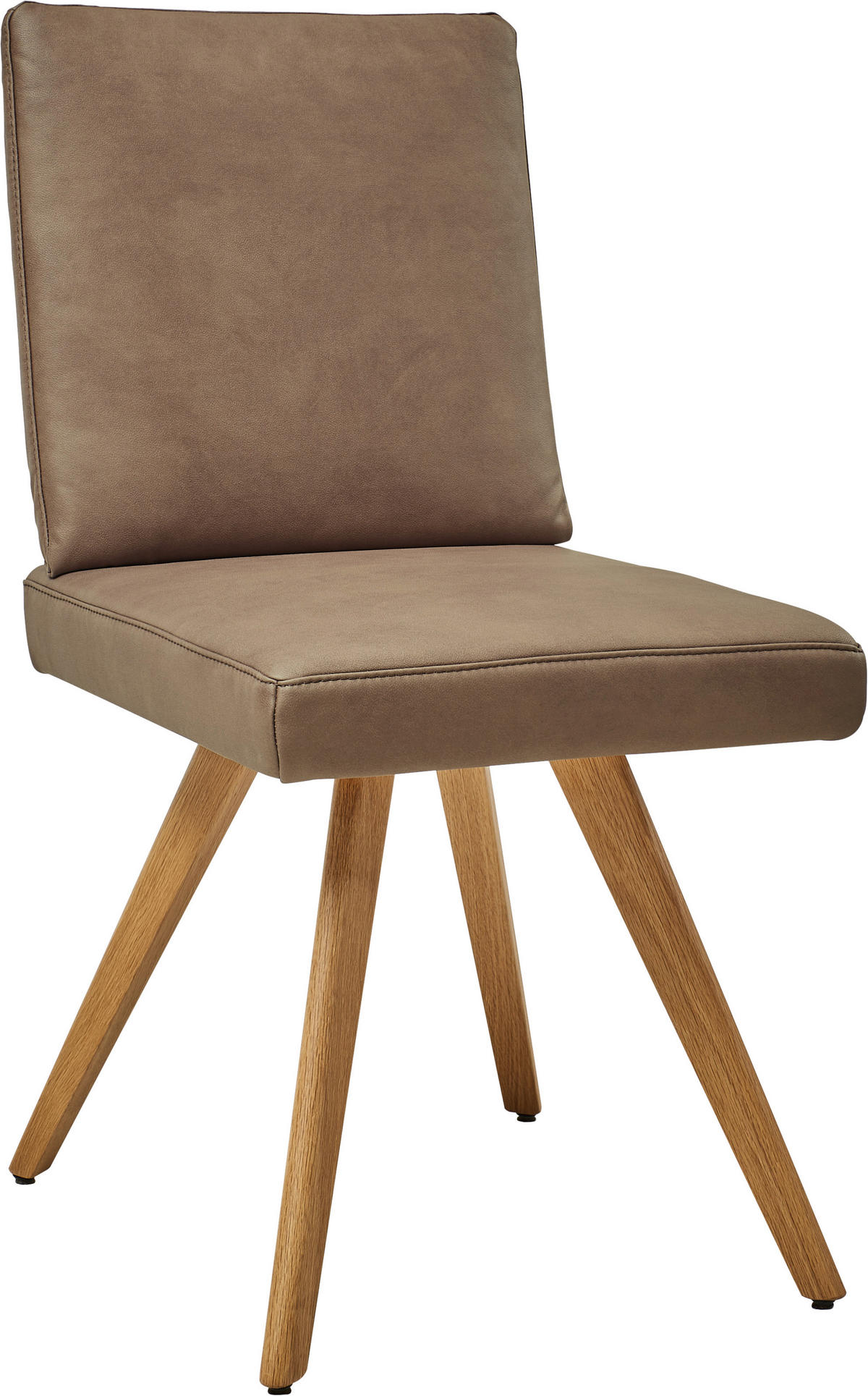 STUHL  in Mikrofaser Holz, Textil  - Taupe/Eichefarben, Design, Holz/Textil (46/94/58cm) - Dieter Knoll