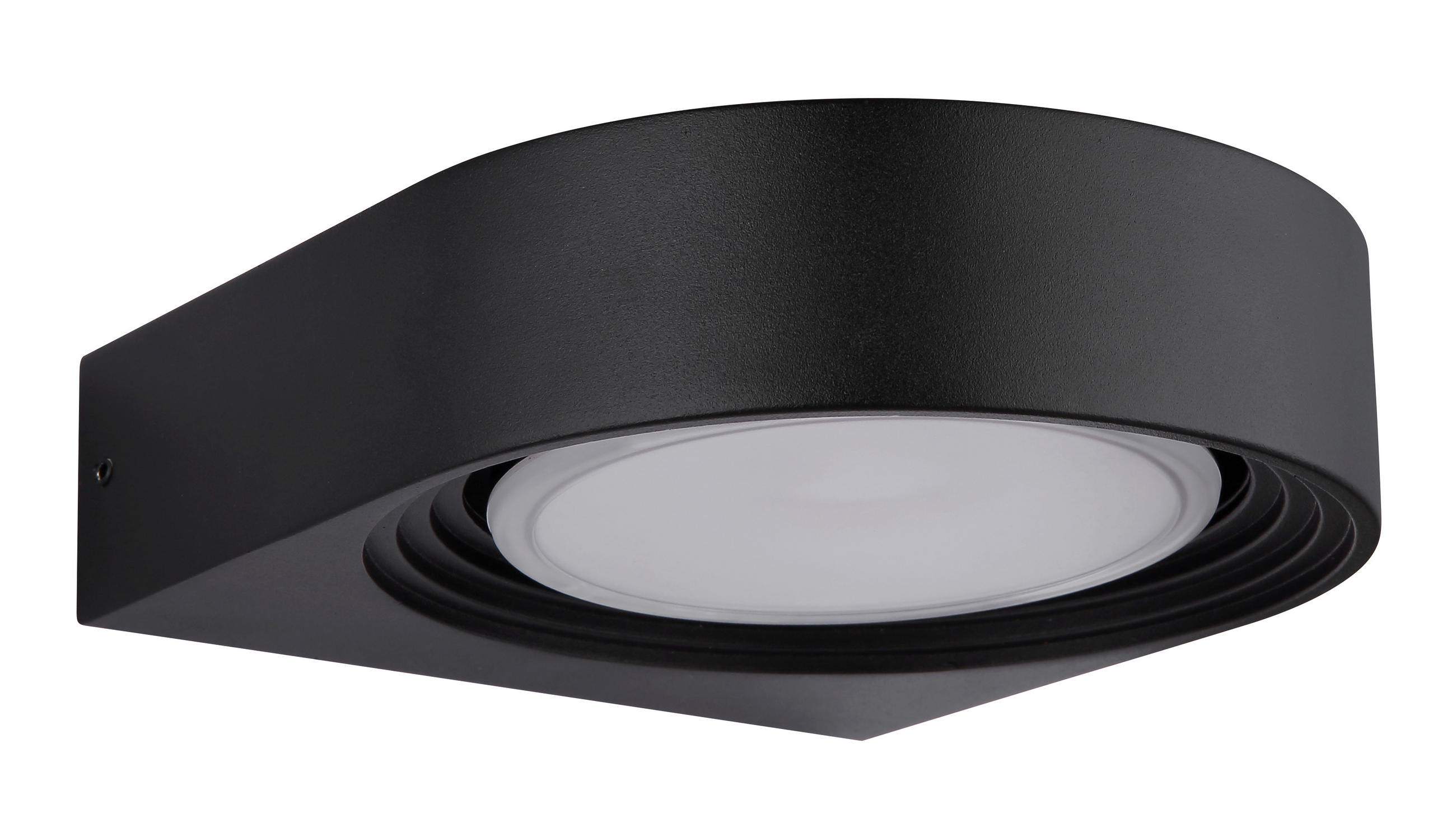 LED-AUßENLEUCHTE 16/6,6 cm   - Schwarz/Weiß, Design, Kunststoff/Metall (16/6,6cm) - Globo