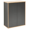 UNTERSCHRANK 60/75/30,5 cm   - Eichefarben/Anthrazit, MODERN, Glas/Holzwerkstoff (60/75/30,5cm) - MID.YOU
