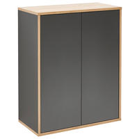 UNTERSCHRANK 60/75/30,5 cm   - Eichefarben/Anthrazit, MODERN, Glas/Holzwerkstoff (60/75/30,5cm) - MID.YOU