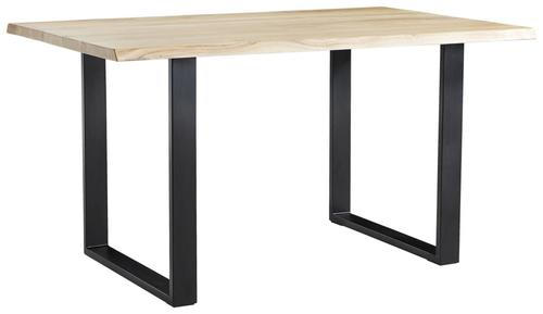 ESSTISCH in Holz 140/90/76 cm  - Schwarz/Akaziefarben, Natur, Holz/Metall (140/90/76cm) - Linea Natura