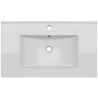 WASCHBECKEN 81/17/47 cm  - Weiß, Basics, Keramik (81/17/47cm) - Linea Natura