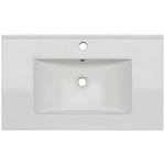 WASCHBECKEN 81/17/47 cm  - Weiß, Basics, Keramik (81/17/47cm) - Linea Natura