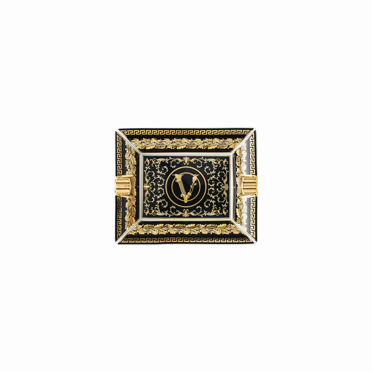 PEPELJARA  VITRUS GALA BLACK  13/8/2 cm           - zlatna/crna, Osnovno, keramika (13/8/2cm) - Versace