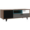 TV-ELEMENT - Schlammfarben/Eichefarben, Design, Holzwerkstoff/Kunststoff (155/54/52cm) - Carryhome
