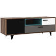 TV-ELEMENT 155/54/52 cm  - Schlammfarben/Eichefarben, Design, Holzwerkstoff/Kunststoff (155/54/52cm) - Carryhome