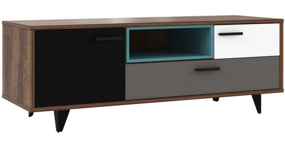 TV-ELEMENT 155/54/52 cm - Schlammfarben/Eichefarben, Design, Holzwerkstoff/Kunststoff (155/54/52cm) - Carryhome