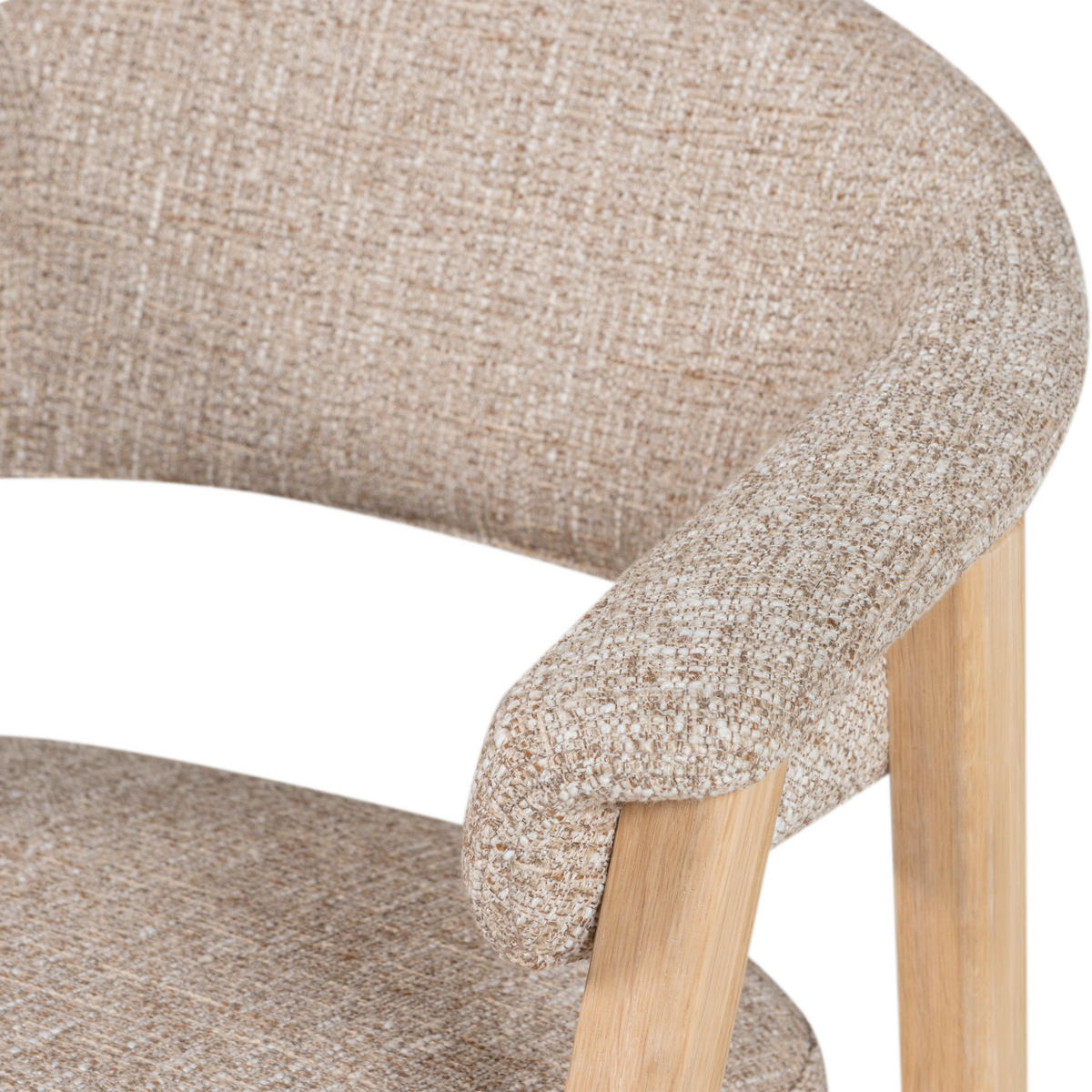 ARMLEHNSTUHL-SET 2 Stück  Webstoff  Naturfarben  - Naturfarben, MODERN, Holz/Textil (60/77/60cm) - Livetastic