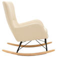 SCHAUKELSTUHL in Webstoff Creme  - Creme/Naturfarben, LIFESTYLE, Holz/Textil (71/94/91cm) - Novel