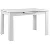 ESSTISCH in Holzwerkstoff 125-165/80/75 cm  - Weiss, Modern, Holzwerkstoff (125-165/80/75cm) - MID.YOU
