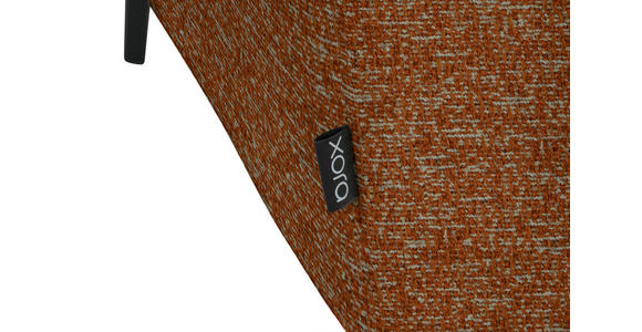 ECKSOFA in Struktur Rostfarben  280/205 cm  - Rostfarben/Schwarz, Design, Textil/Metall (280/205cm) - Xora