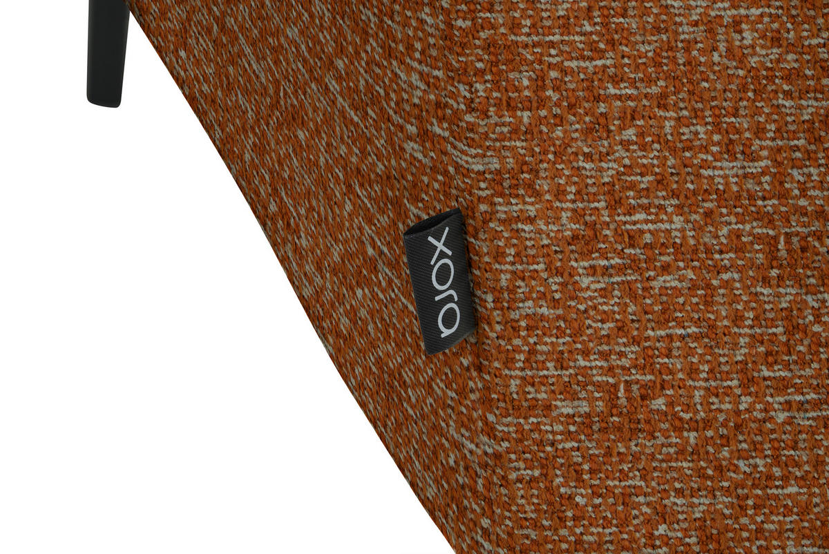 ECKSOFA in Struktur Rostfarben  280/205 cm  - Rostfarben/Schwarz, Design, Textil/Metall (280/205cm) - Xora