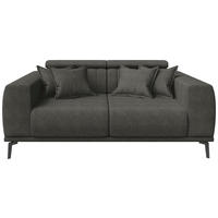 2-SITZER-SOFA  in Webstoff Dunkelgrau  - Dunkelgrau/Schwarz, KONVENTIONELL, Textil/Metall (200/80/113cm) - Carryhome