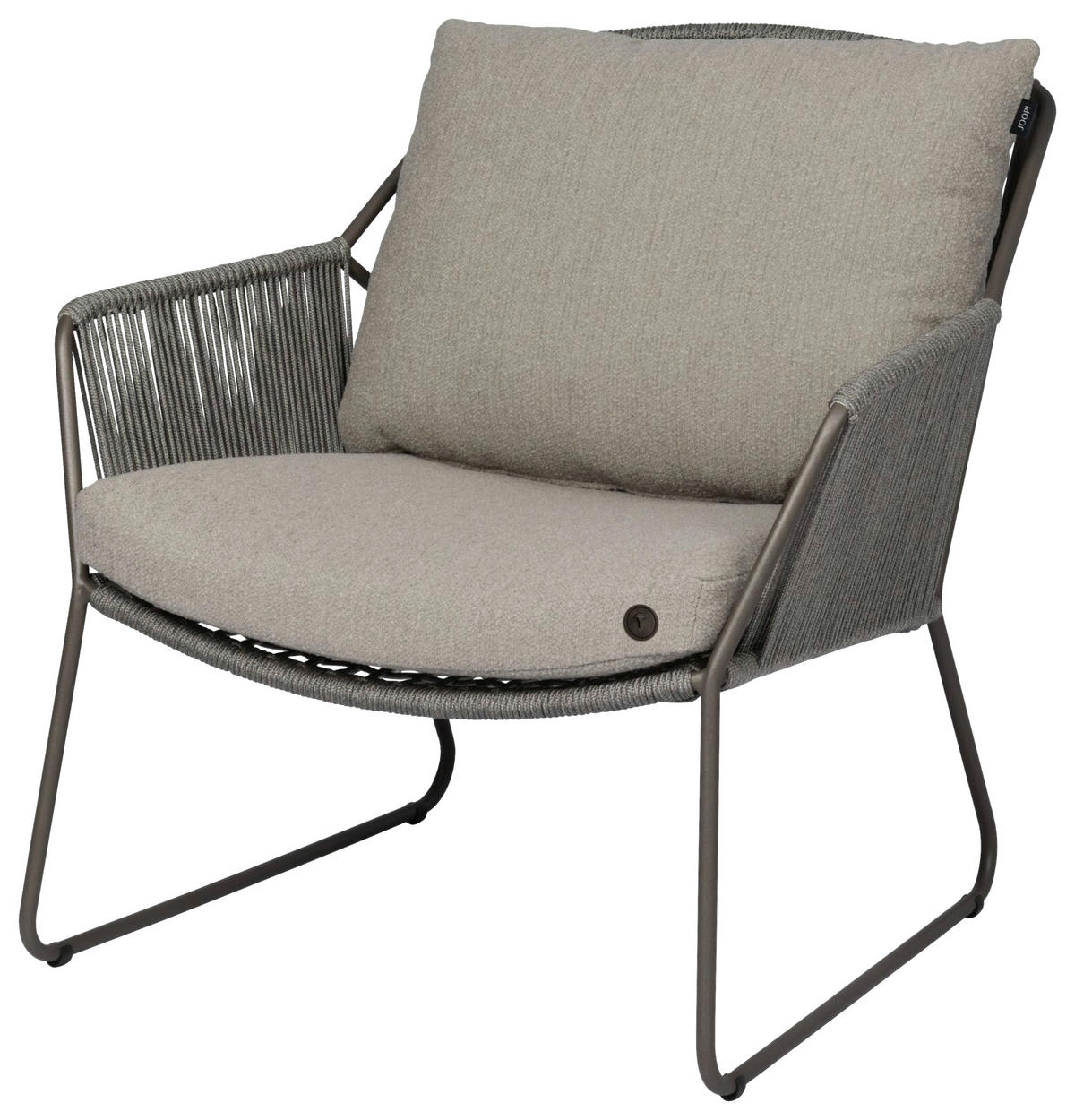 LOUNGESESSEL Schlammfarben, Taupe Edelstahl  - Taupe/Schlammfarben, Basics, Textil/Metall (79/84,7/82cm) - Joop!