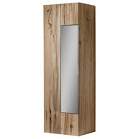 GARDEROBENSCHRANK  in 64/194/42,5 cm  - Eichefarben/Silberfarben, Design, Glas/Holz (64/194/42,5cm) - Voglauer