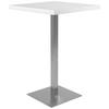 BARSKA MIZA  - barve nerjavečega jekla/bela, Moderno, kovina/leseni material (70/70/105cm) - MID.YOU