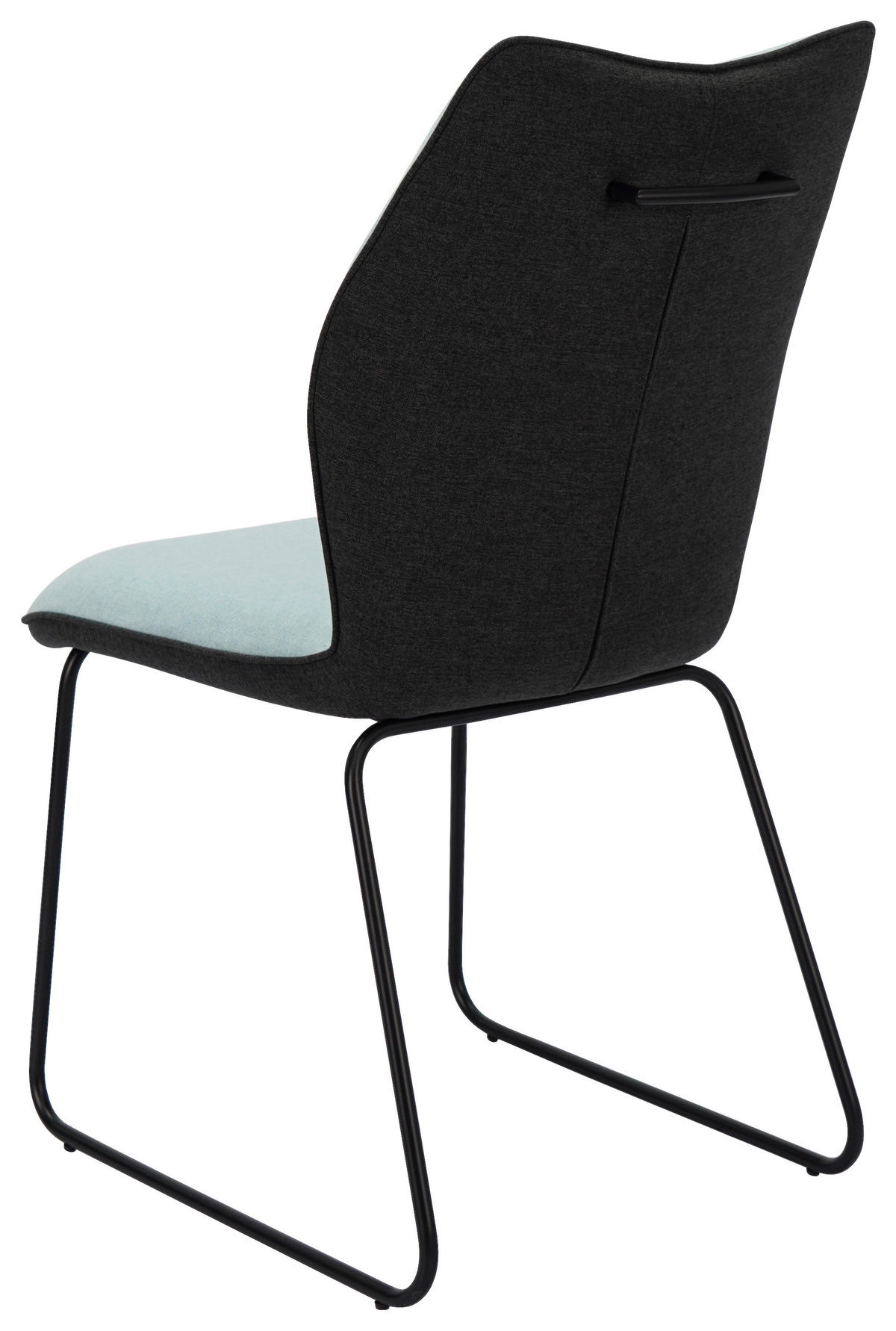 STUHL - Dunkelgrau/Schwarz, Design, Textil/Metall (46/90,5/65cm) - Novel