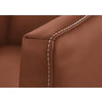 2-SITZER-SOFA  in Echtleder Cognac   - Eichefarben/Cognac, Natur, Leder/Holz (182/86/87cm) - Valnatura